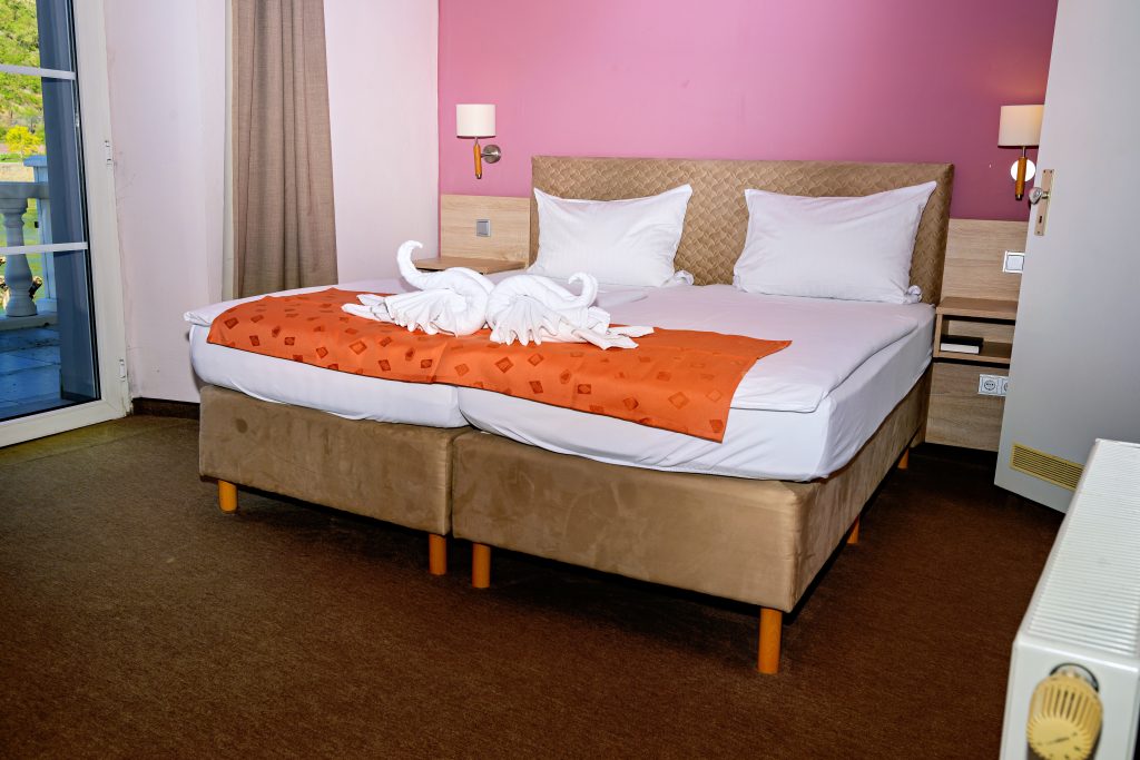 Doppelzimmer mit Balkon und Rheinblick